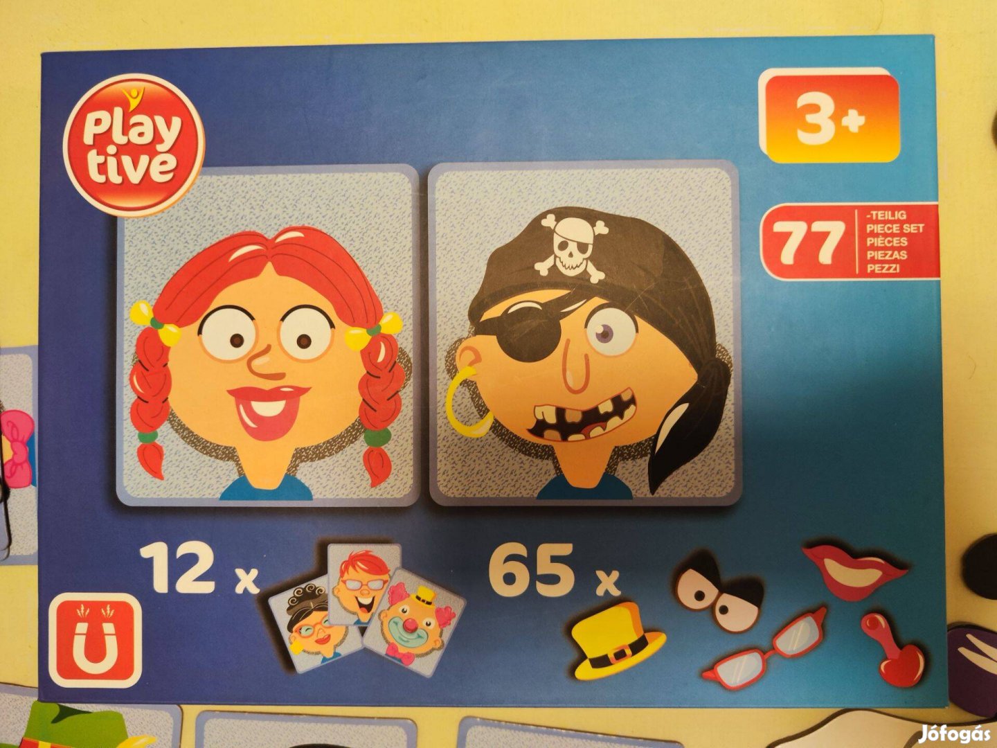 Playtive mágneses oktató játék szett, 77 darabos