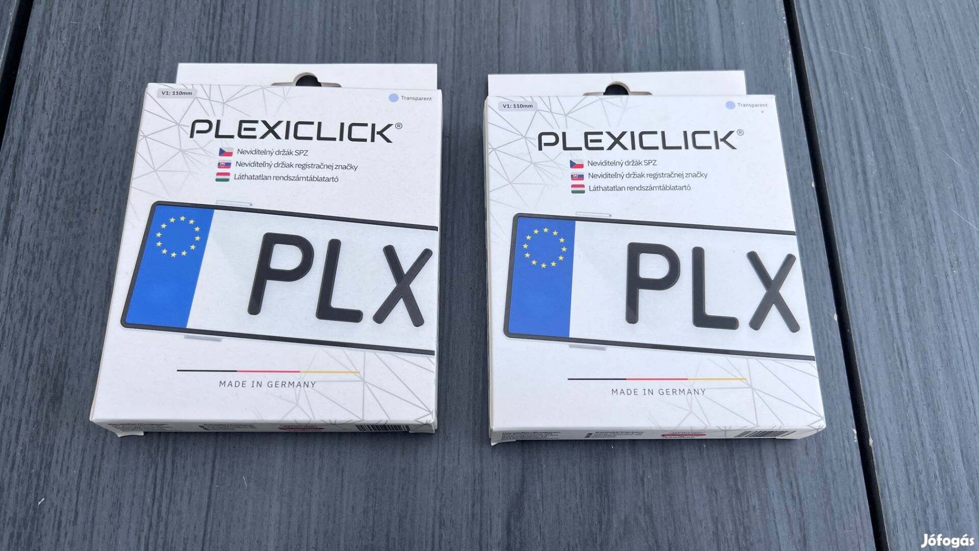 Plexiclick láthatatlan rendszámtábla tartó