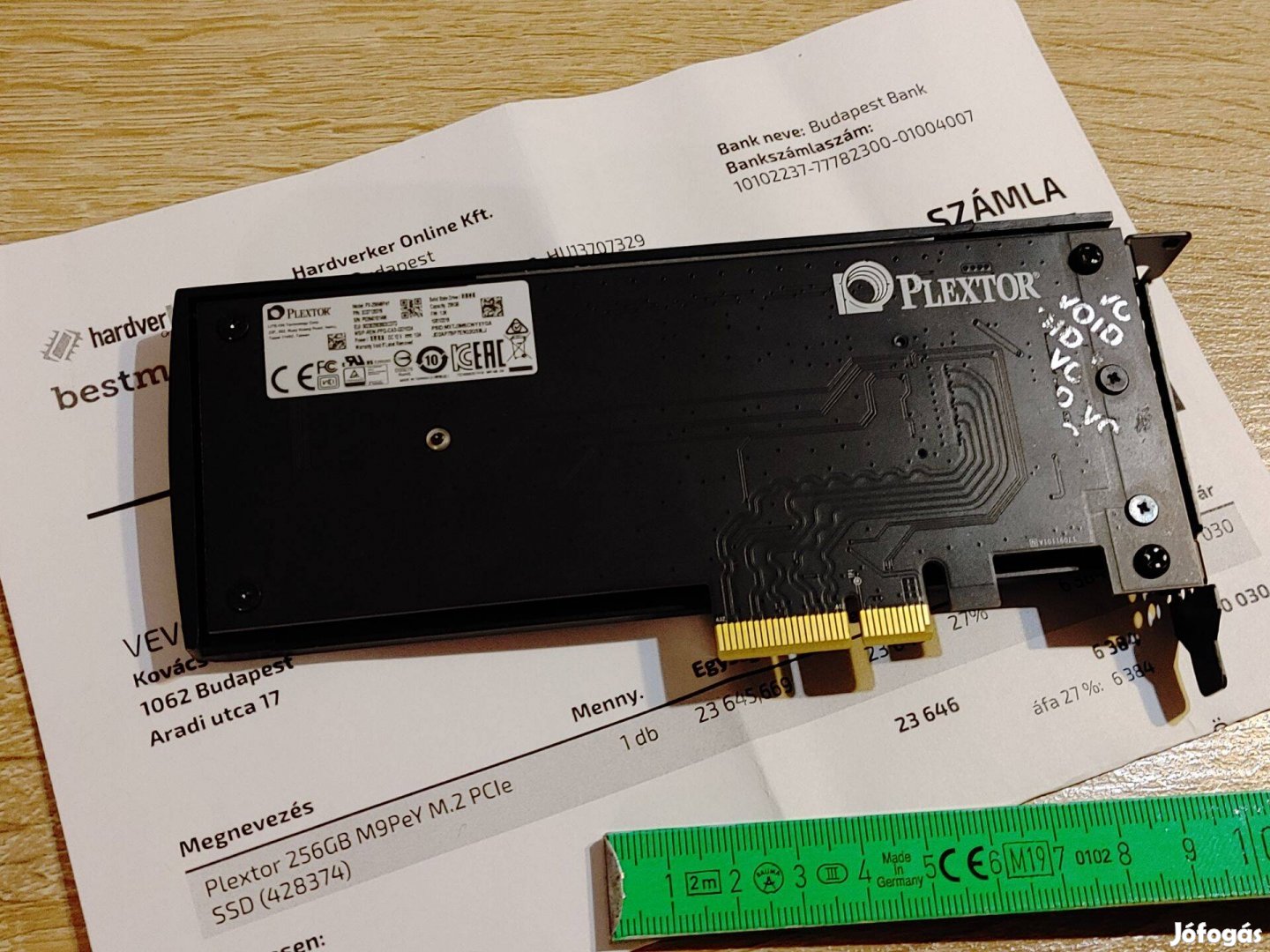 Plextor 256 Gb M9Pey M.2 Pcie SSD vulágító