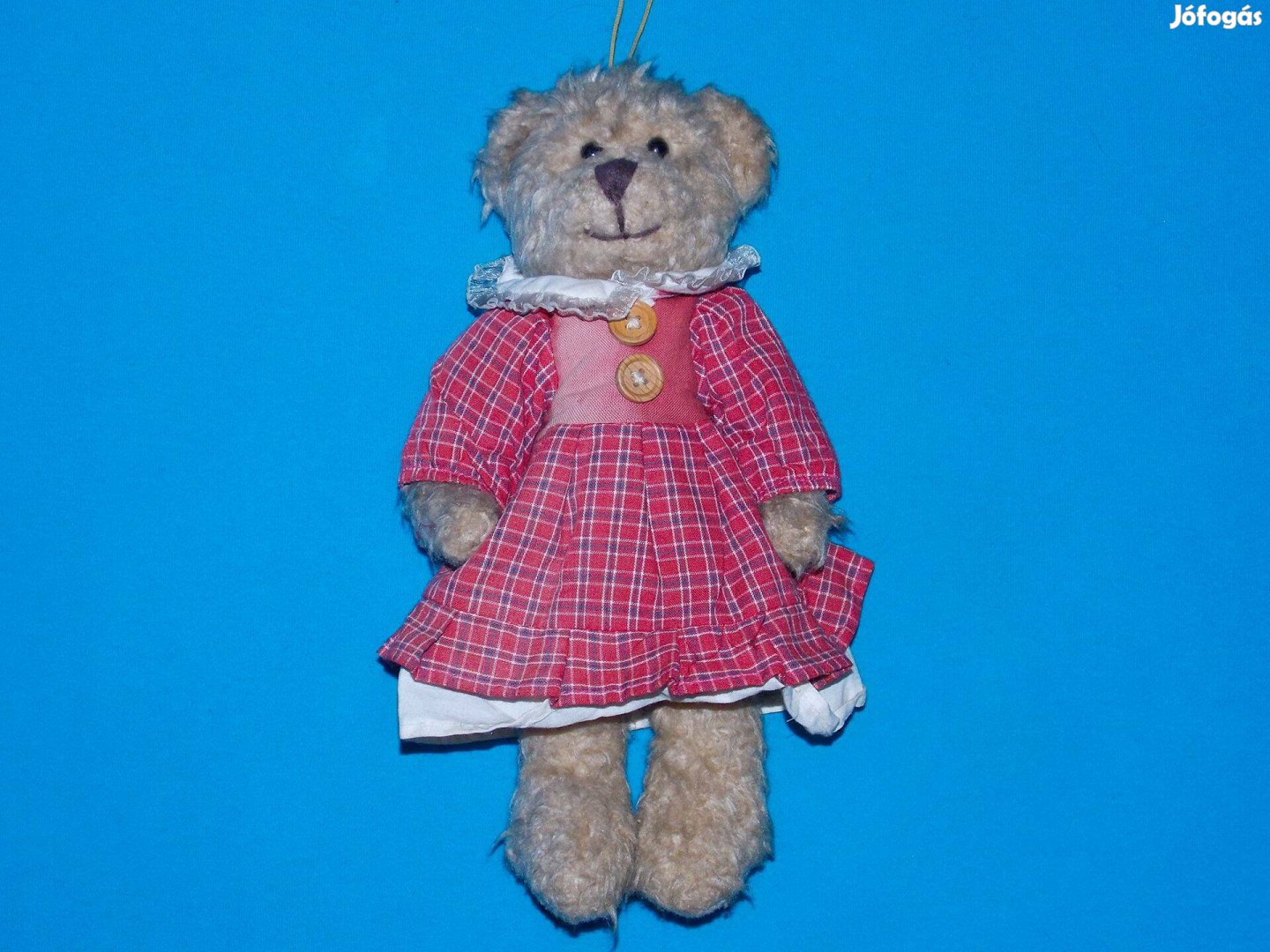 Plüss Játék, Maci, mackó kockás szoknyában
