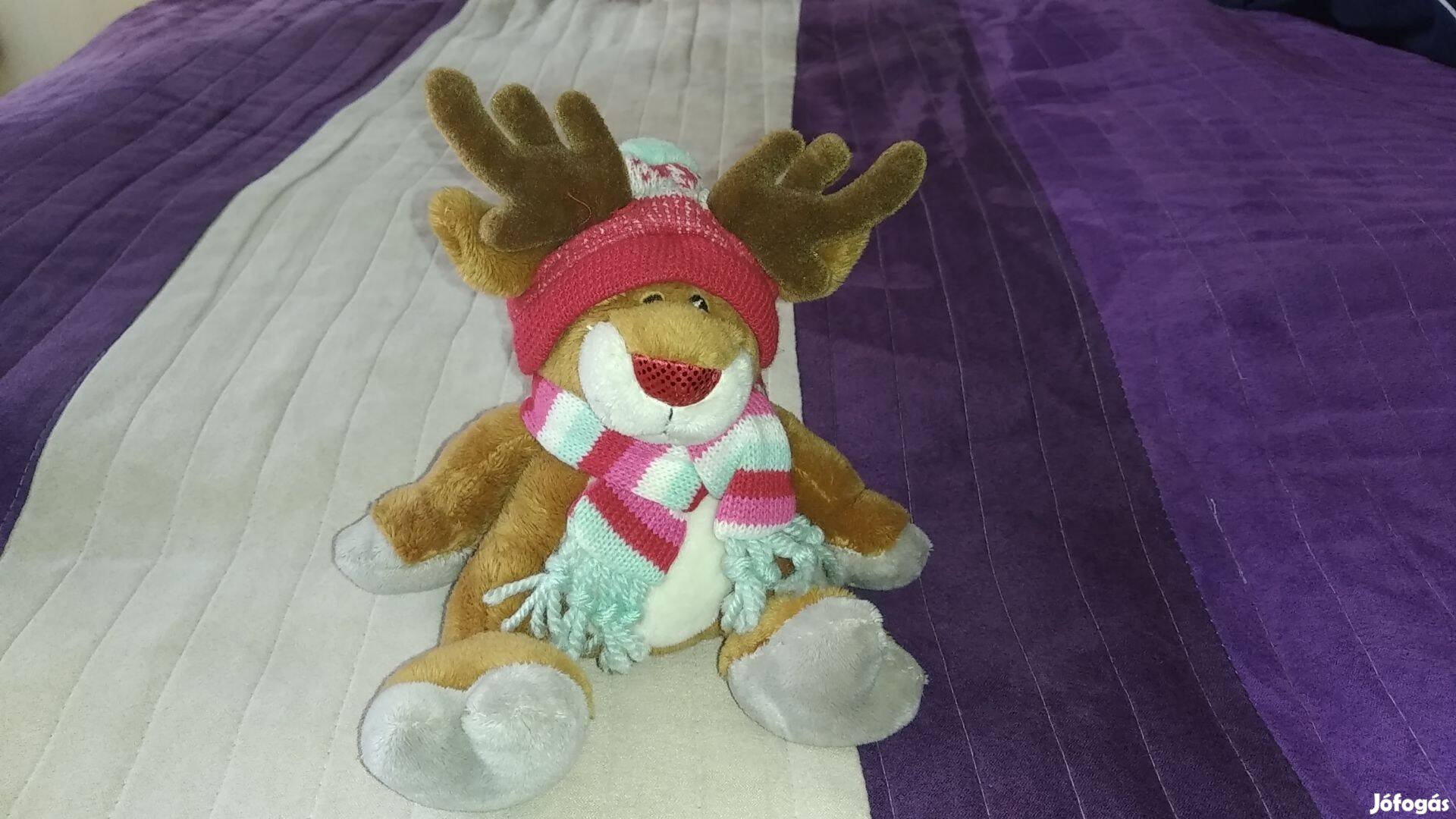 Plüss rénszarvas Rudolf 18 cm