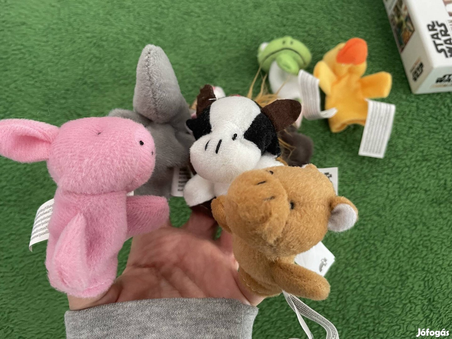 Plüss ujjbáb szett - állatos 9 db, új