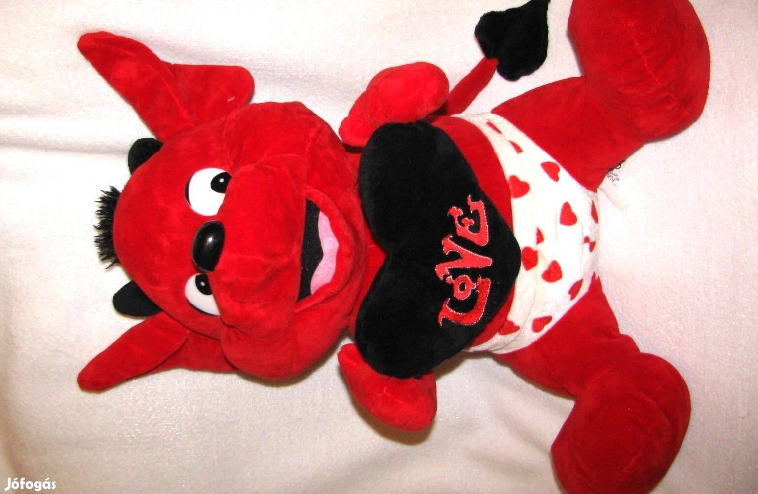 Plüssjáték figura 60 cm új szerelmes Ördög Valentin Love