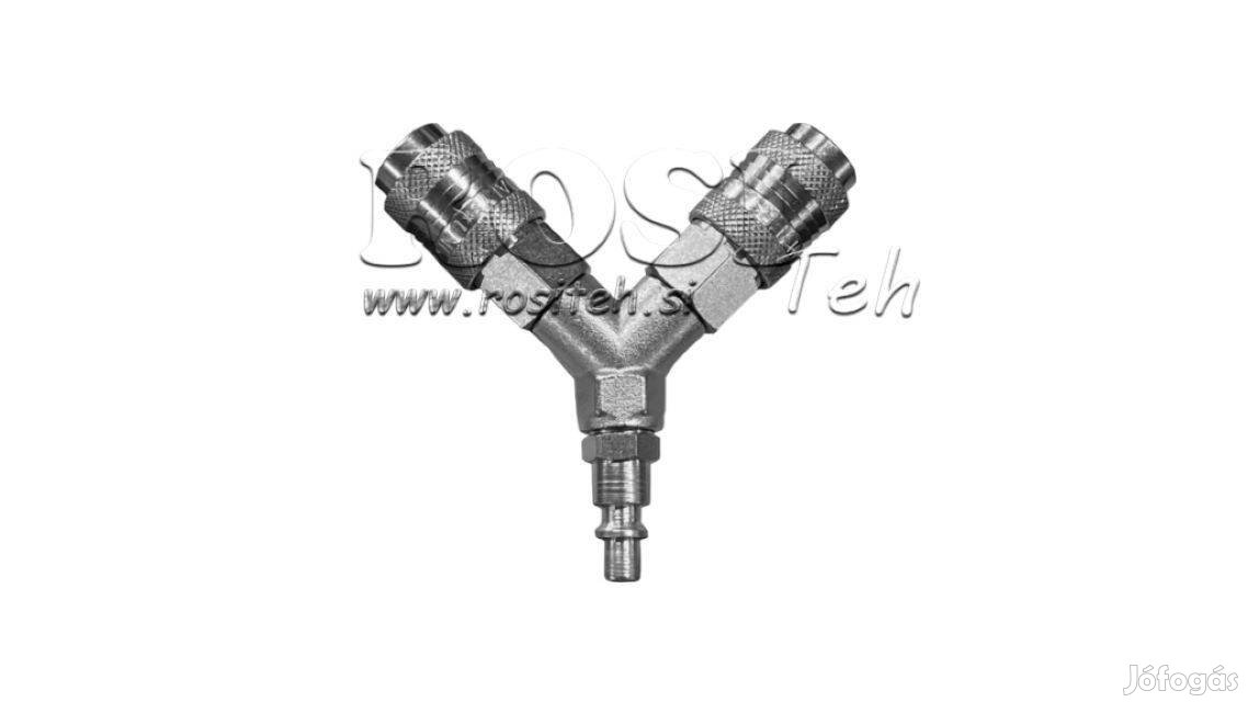 Pneumatikus Gyorscsatlakozó Y Elosztó