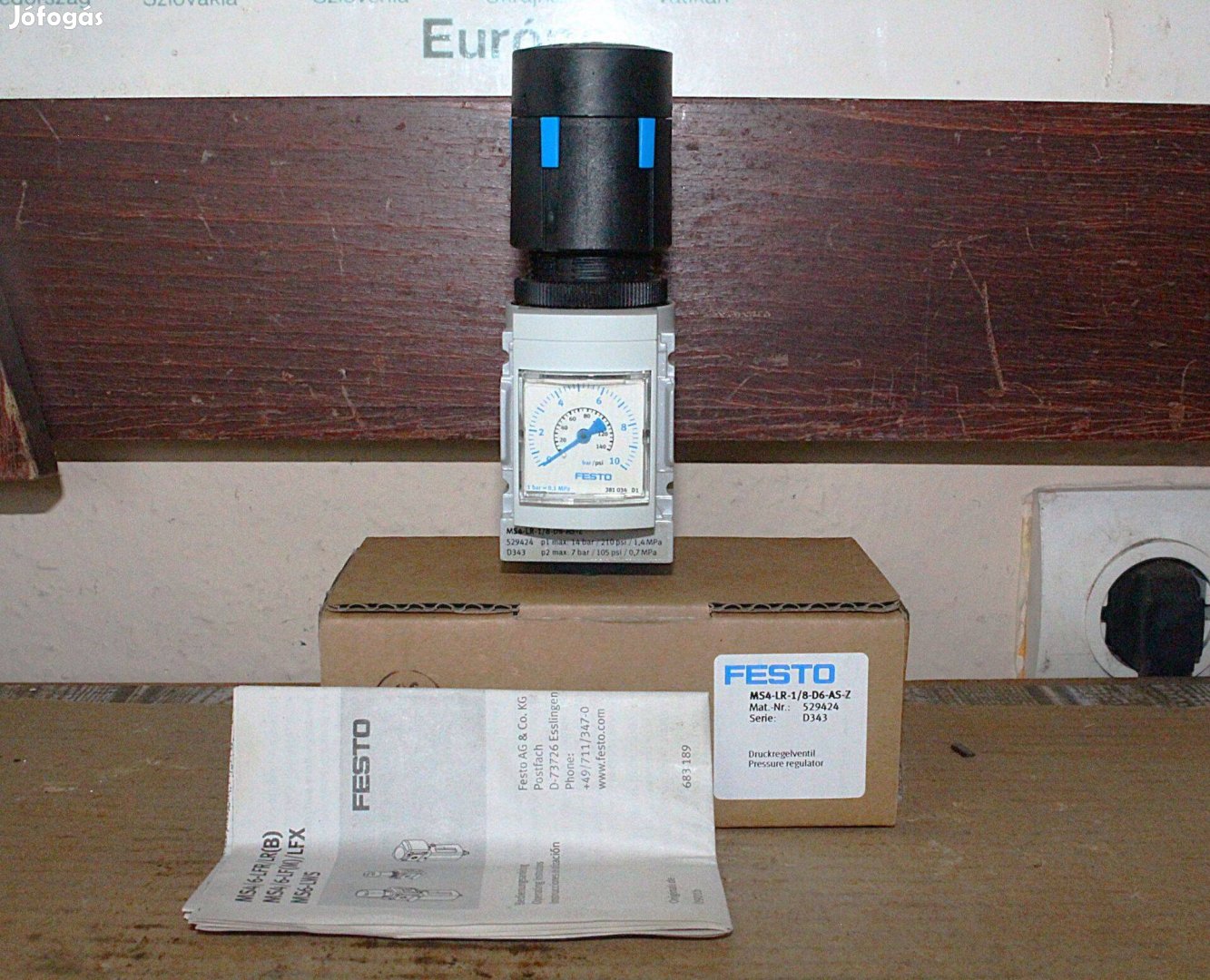 Pneumatikus nyomásszabályzó regulátor új Festo 7102