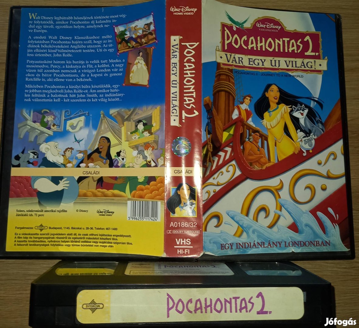 Pocahontas 2.  - Vár egy új világ - rajzfilm vhs - nagytokos