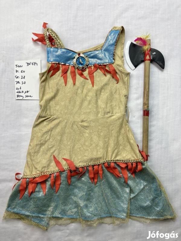 Pocahontas jelmez, indián jelmez DV474