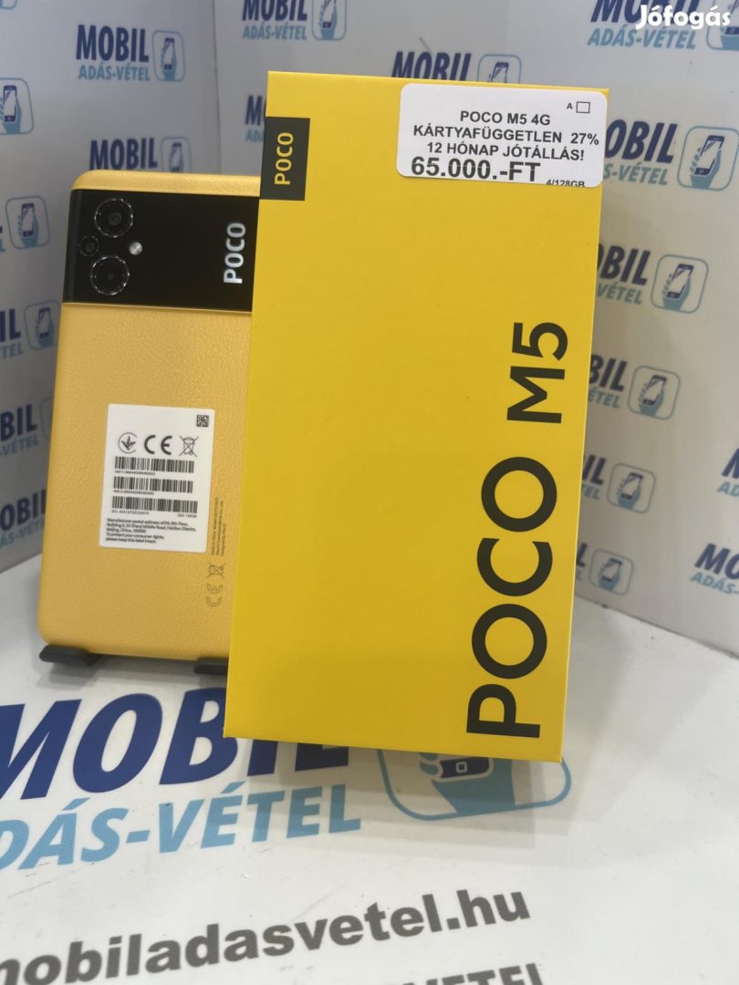 Poco M5 Dual Sim 128 GB, 12 hó garancia