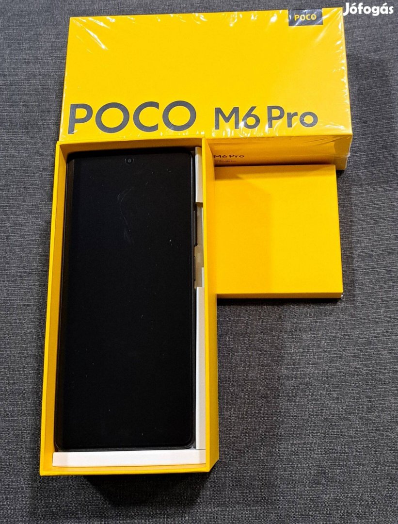 Poco M6 Pro 256GB Fekete Új Kártyafüggetlen Mobiltelefon Eladó!