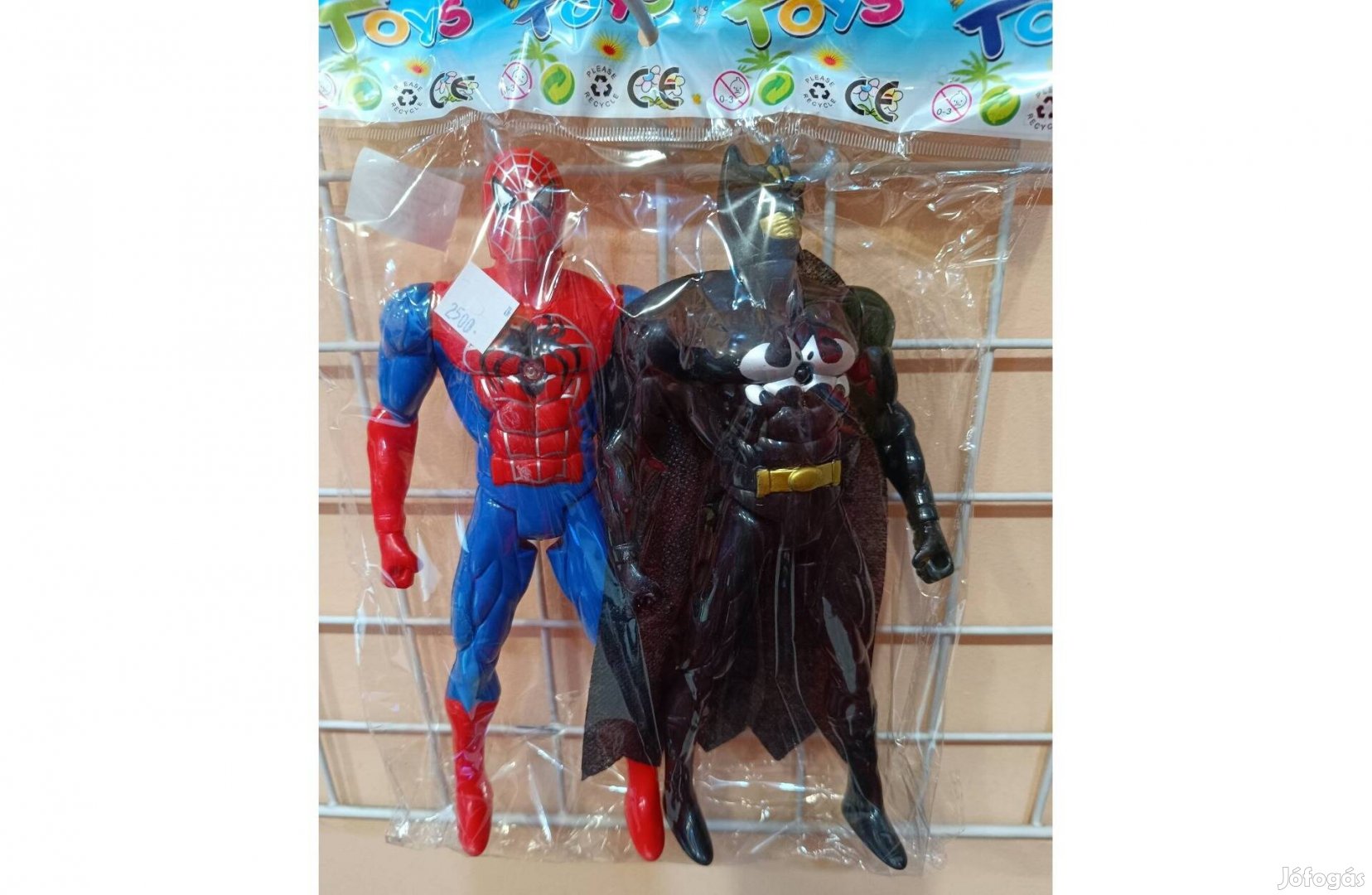 Pókember+Batman ledes figura szett, vadi új!