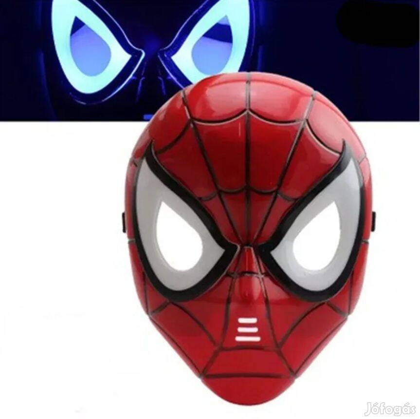 Pókember Spiderman farsangi maszk világítós Új készleten