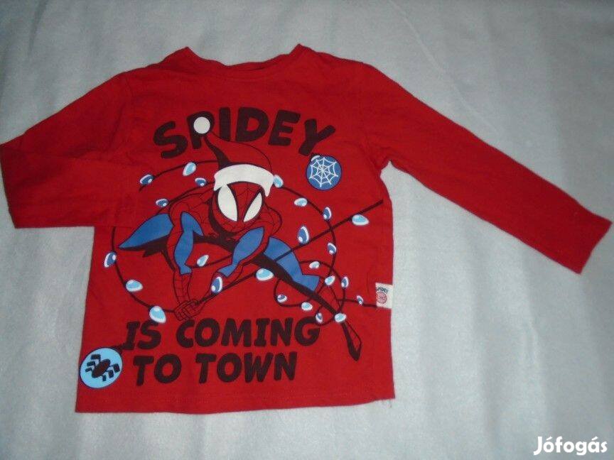 Pókember mintás hosszú ujjú felső 3-4 évesre méret 104