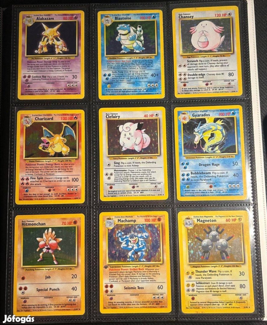 Pokemon 1999 Teljes Base Set Kártyagyűjtemény - (102/102)
