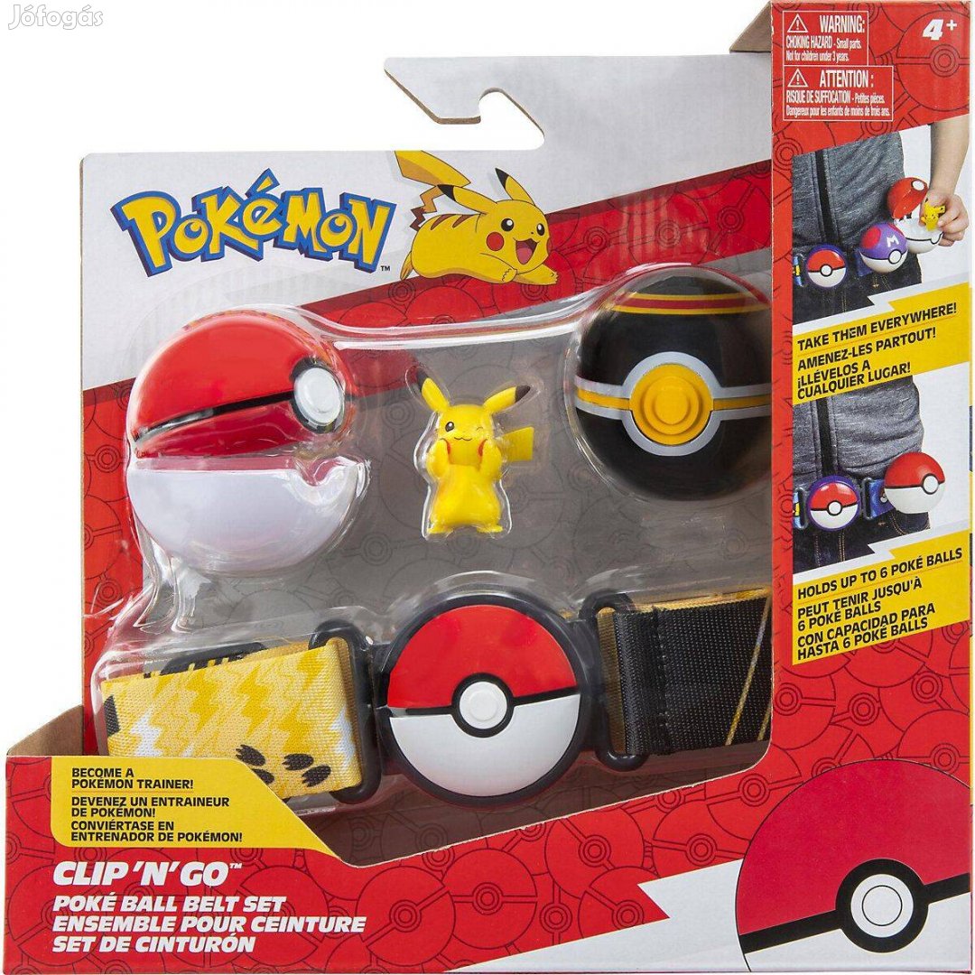 Pokemon Clip "N" Go Poke Ball övkészlet Pikachu