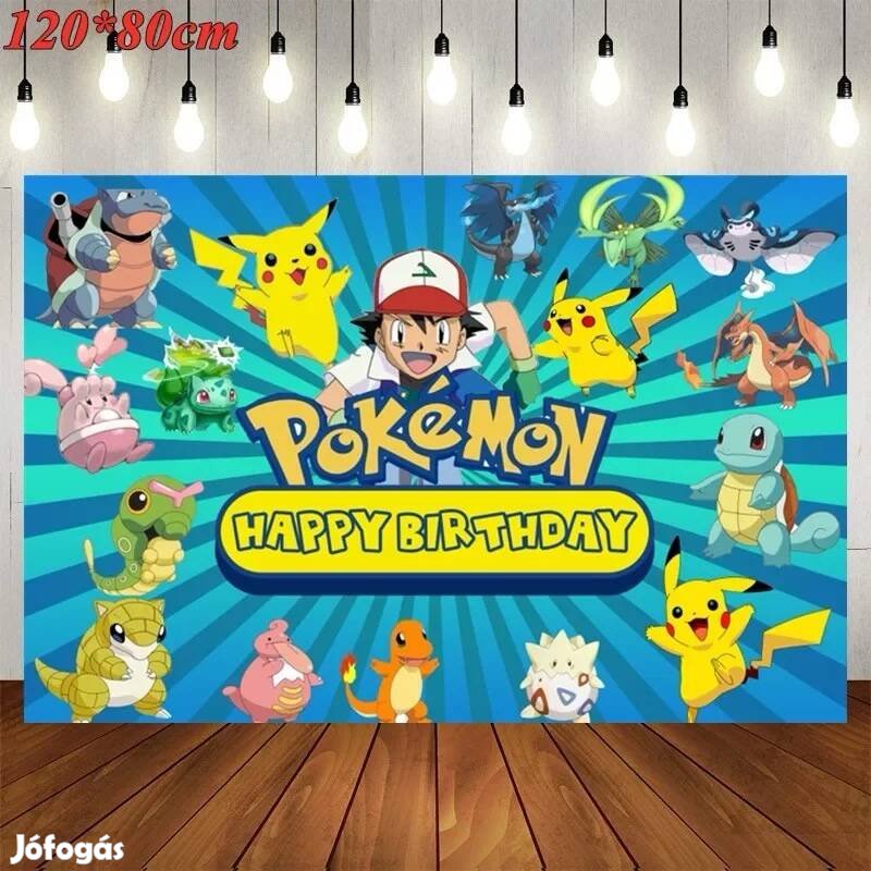 Pokemon Party Dekor Fotó Háttér Születésnapi kellék