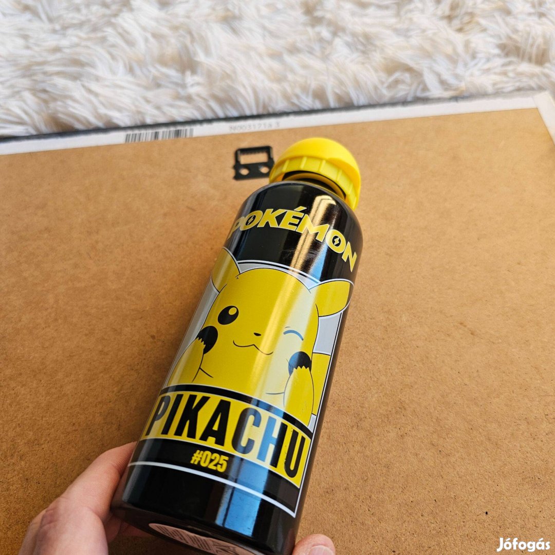 Pokemon Pikachu fém kulacs új cimkés 0,5 literes személyesen