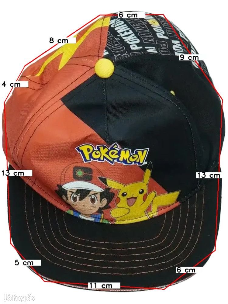 Pokémon Új (címke nélküli) Fiú Baseball sapka (Méret: 128)