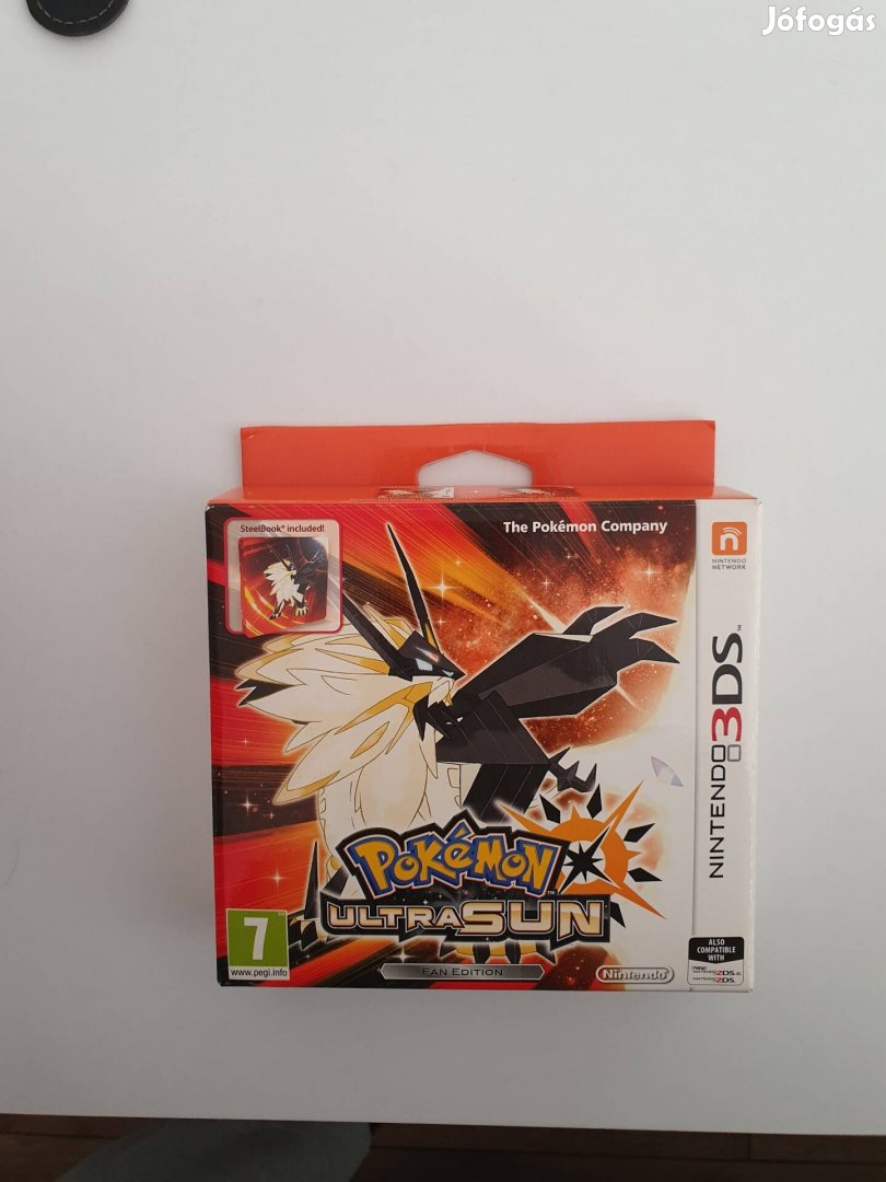 Pokemon Ultra Sun rajongói kiadás Steelbook Nintendo 3DS játék 