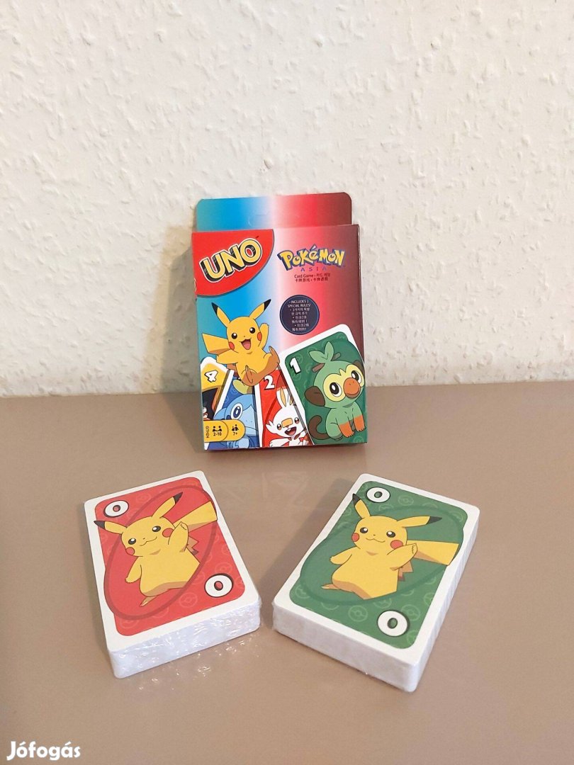 Pokemon Uno kártya Új számlával Ajándékkal