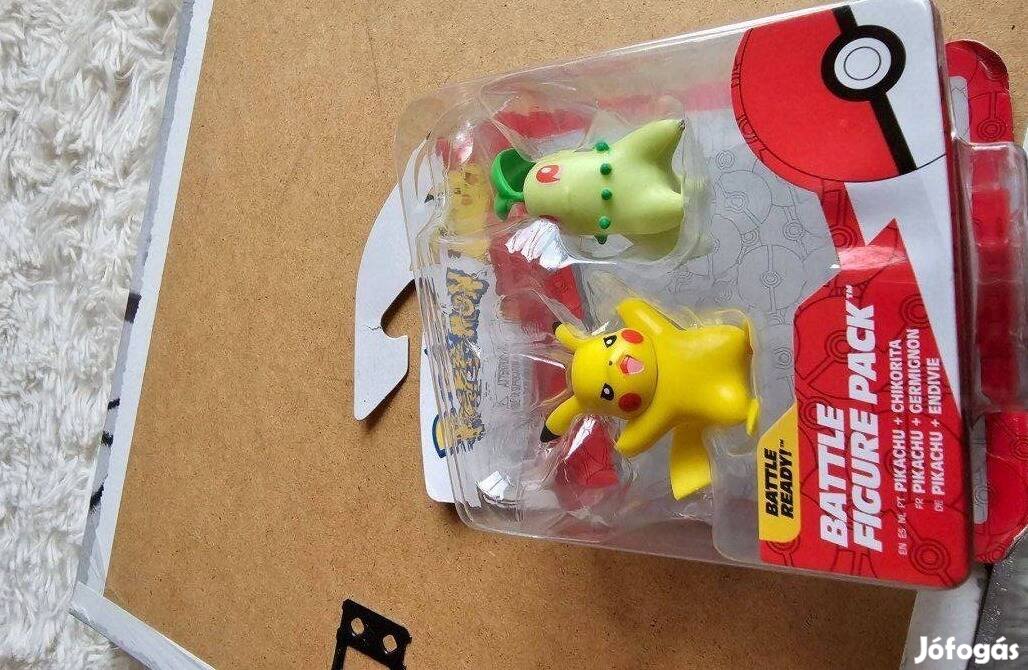 Pokémon - Battle Mini Figures - 2-Pack Chikorita és Pikachu új dobozos