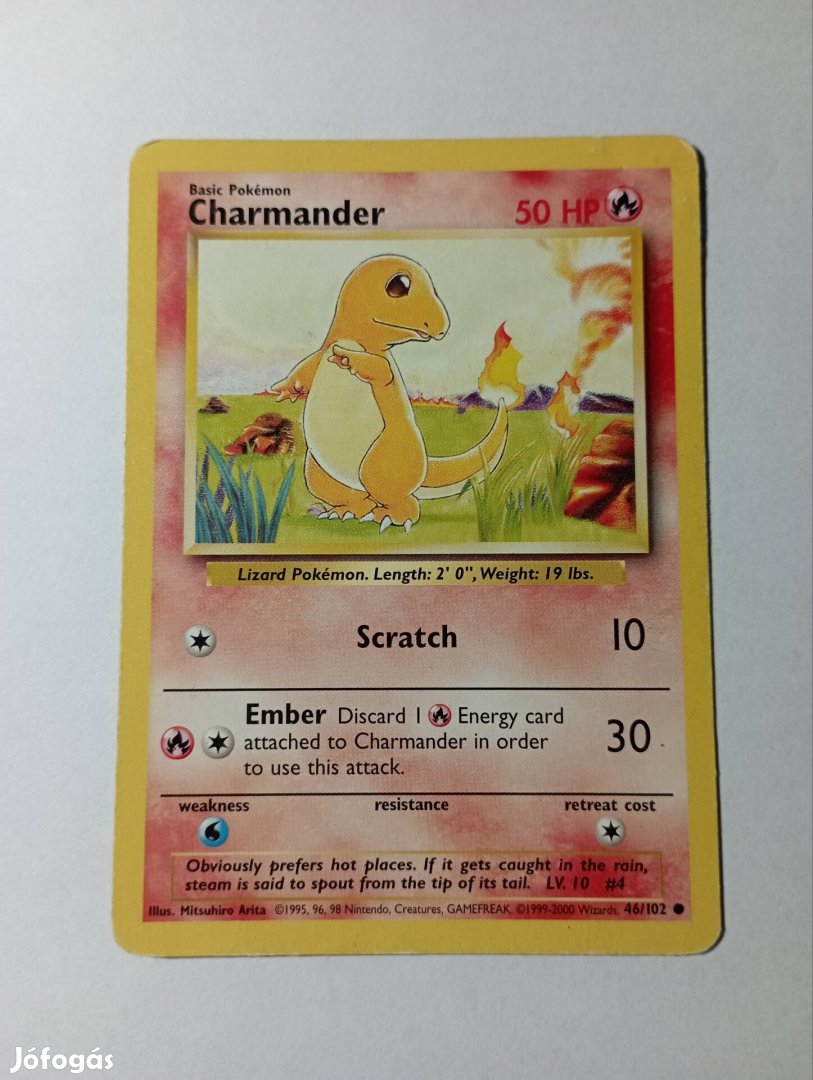 Pokemon kártya Charmander 46/102