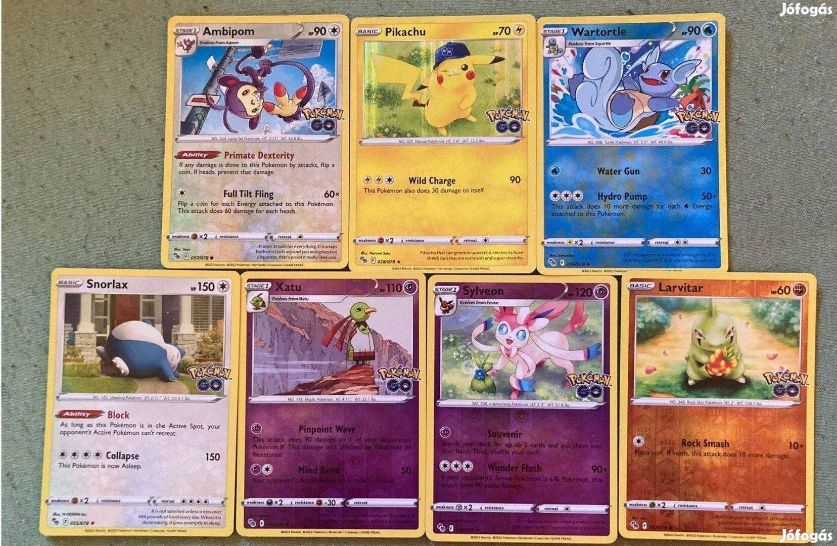Pokémon kártyák 7 db
