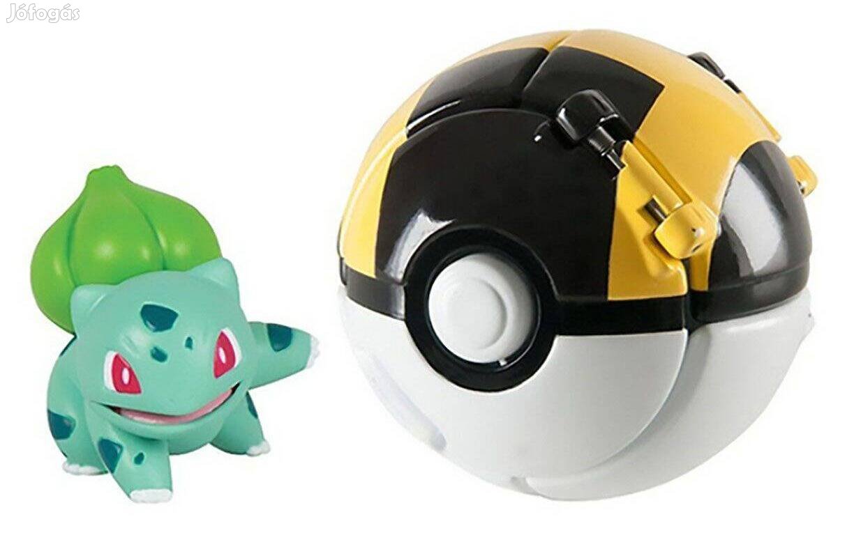 Pokemon labdába zárható mini Bulbasaur figura