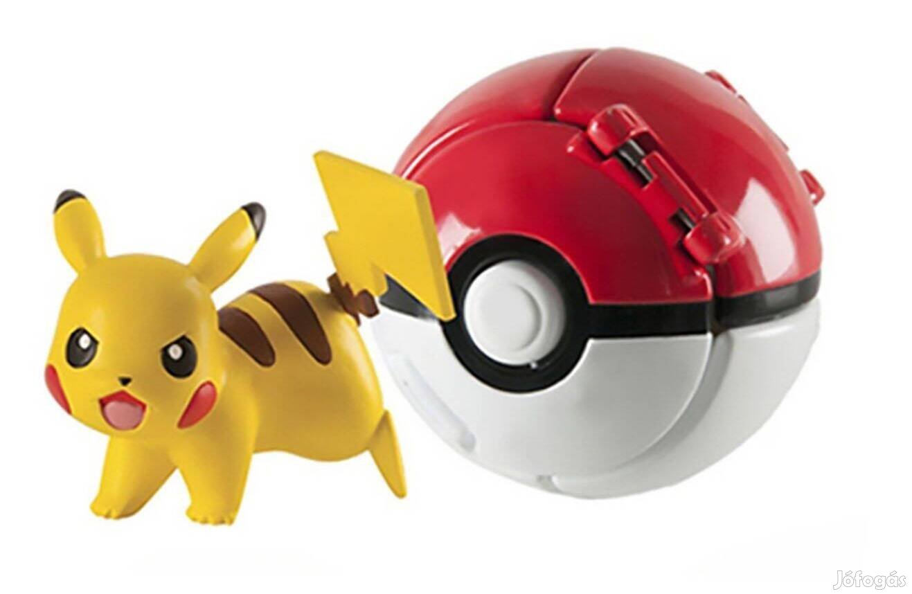 Pokemon labdába zárható mini Pikachu figura