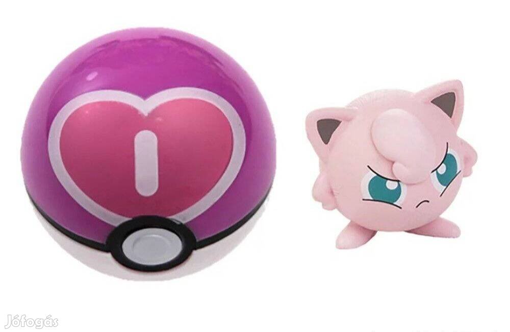 Pokemon labdába zárható mini Pokemon figura Jigglypuff