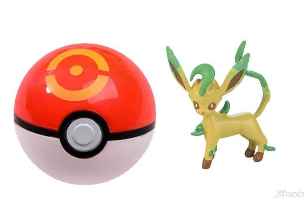 Pokemon labdába zárható mini Pokemon figura Leafeon