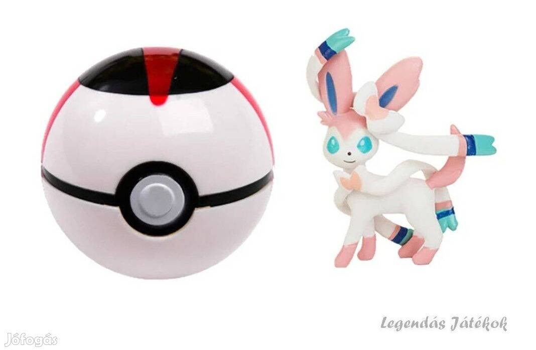 Pokemon labdába zárható mini Pokemon figura Sylveon