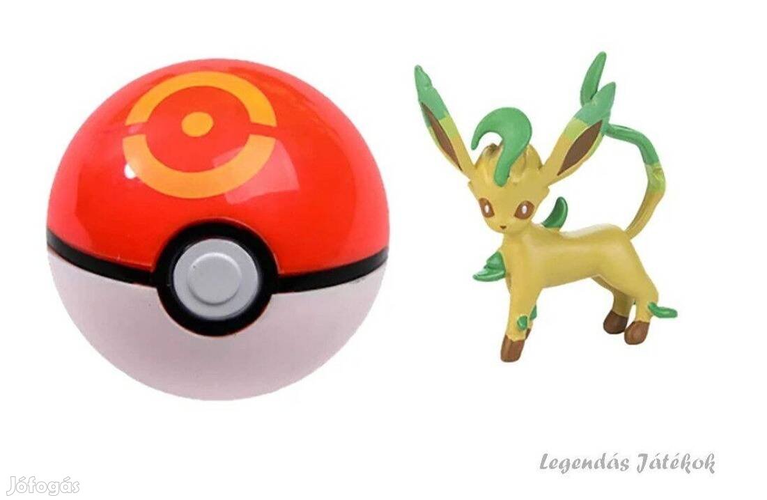 Pokemon labdába zárható mini Pokemon figura - Leafeon