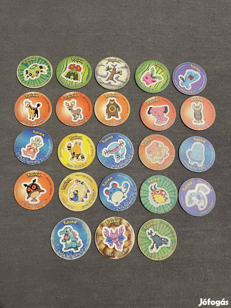 Pokémon tazo 23 db világító 