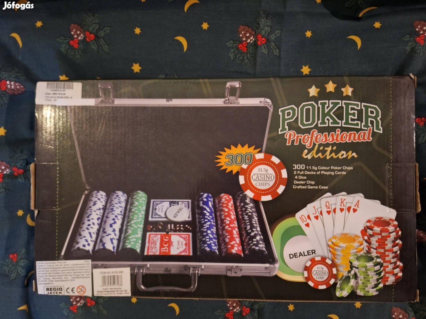 Póker játék készlet, 300 zsetonos; Poker Professional Edition