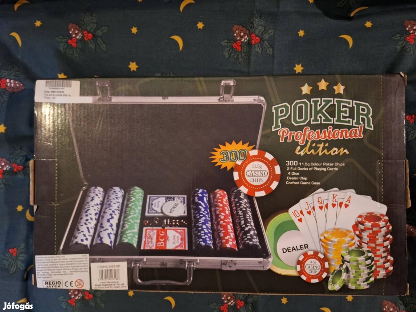 Póker játék készlet, 300 zsetonos; Poker Professional Edition