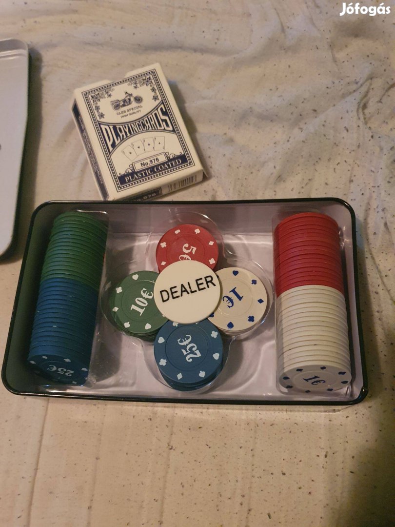 Poker set kártya és csipp