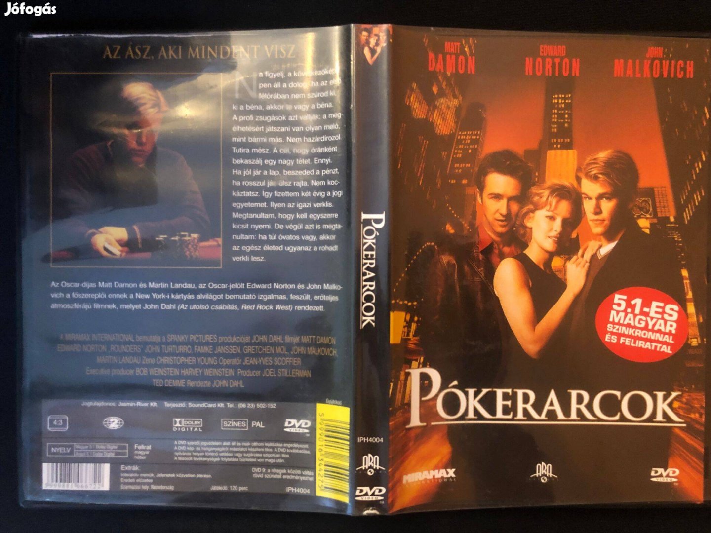 Pókerarcok (Matt Damon, John Malkovich) DVD