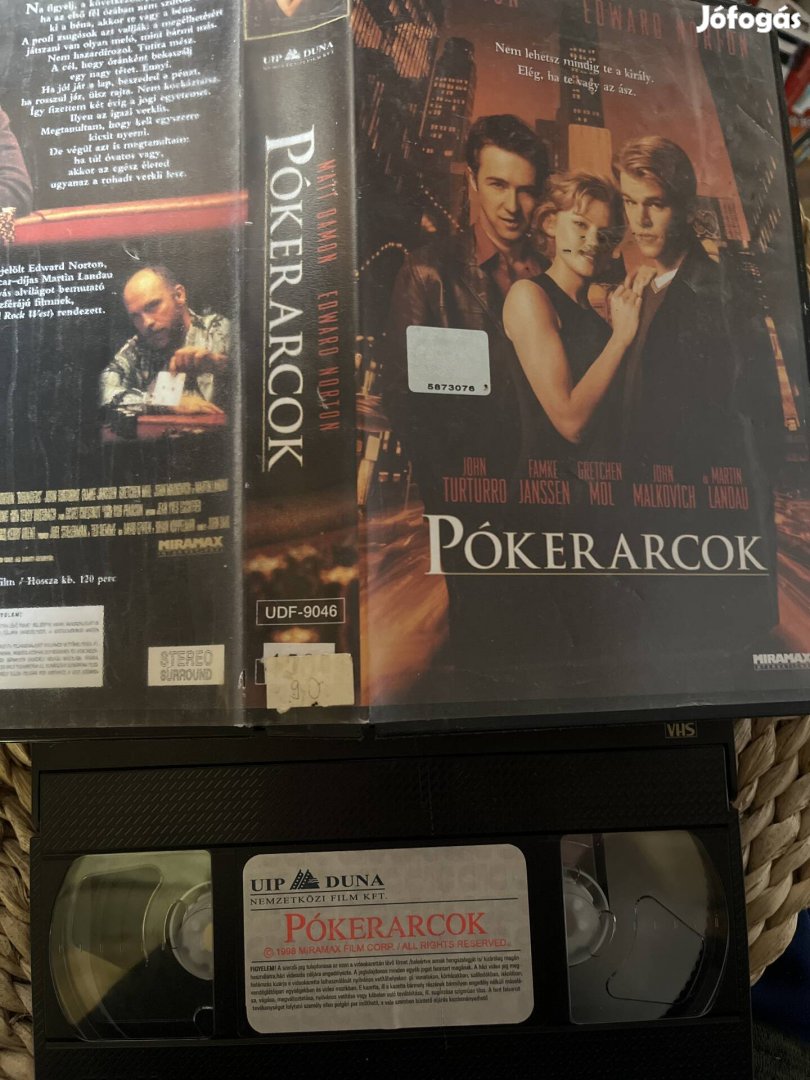 Pókerarcok vhs.  