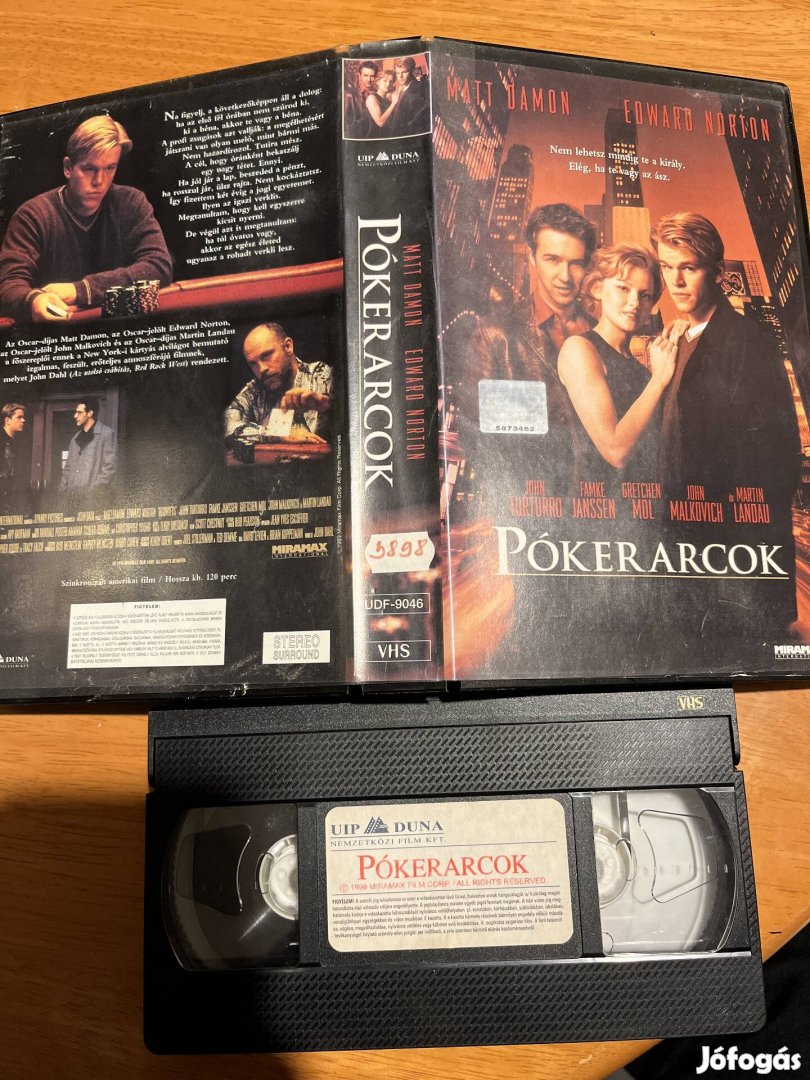 Pókerarcok vhs.   