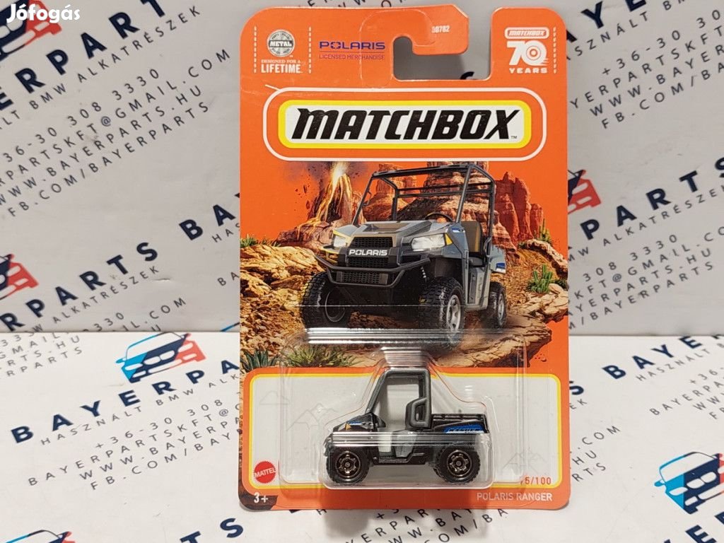 Polaris Ranger - 2023 75/100 - hosszú kártyás -  Matchbox - 1:64