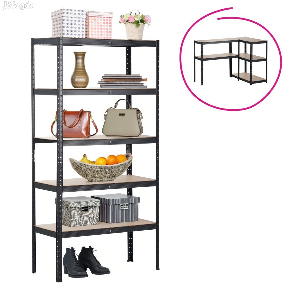 Polcállvány, tölgy/fekete, RADMAN