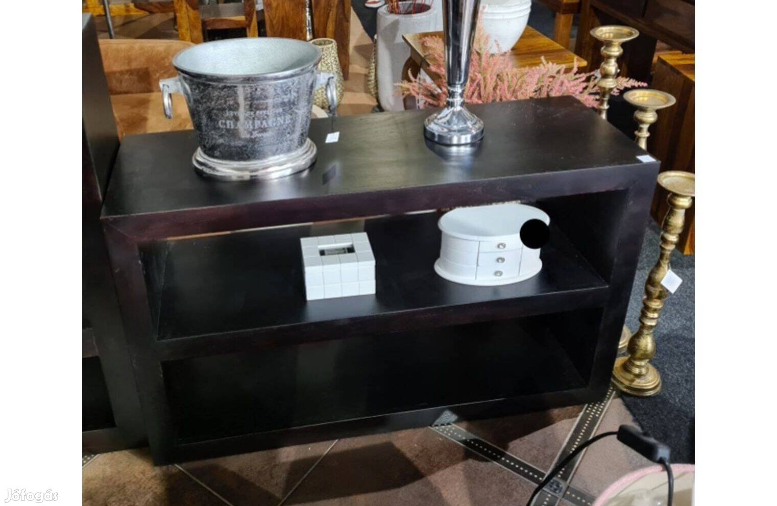 Polcos Rózsafa TV Állvány ,Térelválasztó,Könyvszekrény 115 CM