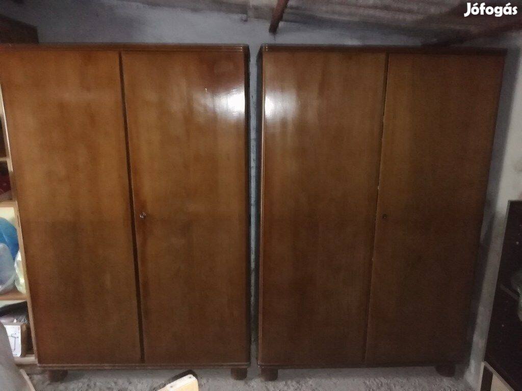 Polcos és akasztós szekrény 2 db retro, 60-as évek