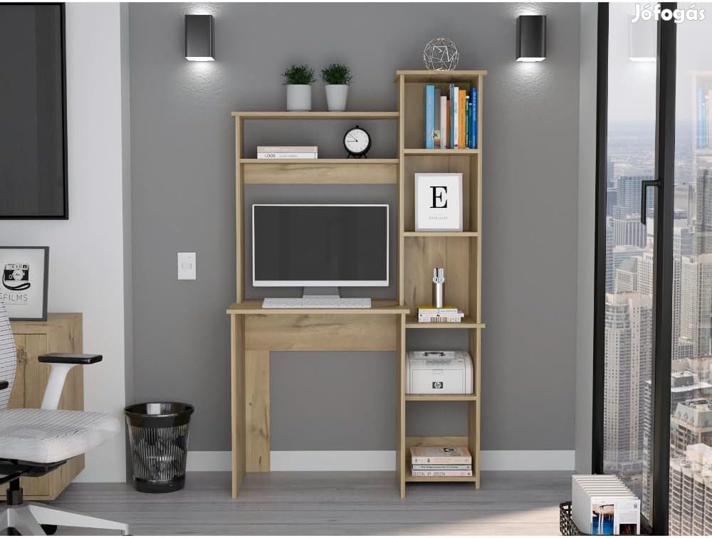 Polcos íróasztal 98,5x45,3x162,5cm barna FUR1232-1