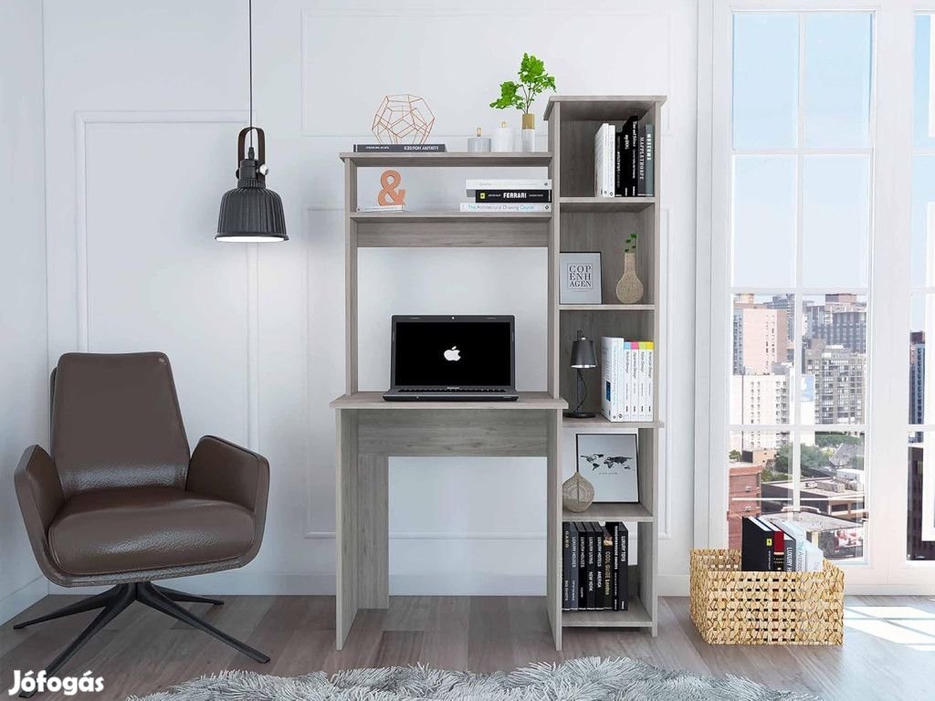 Polcos íróasztal 98,5x45,3x162,5cm szürke FUR1232-3