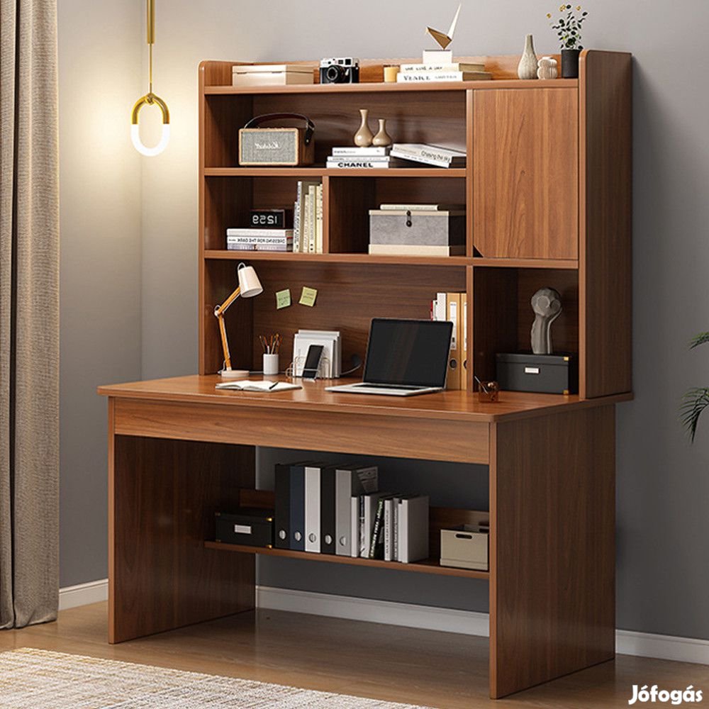 Polcos íróasztal tárolóval 120x45x161cm barna OT-514-2