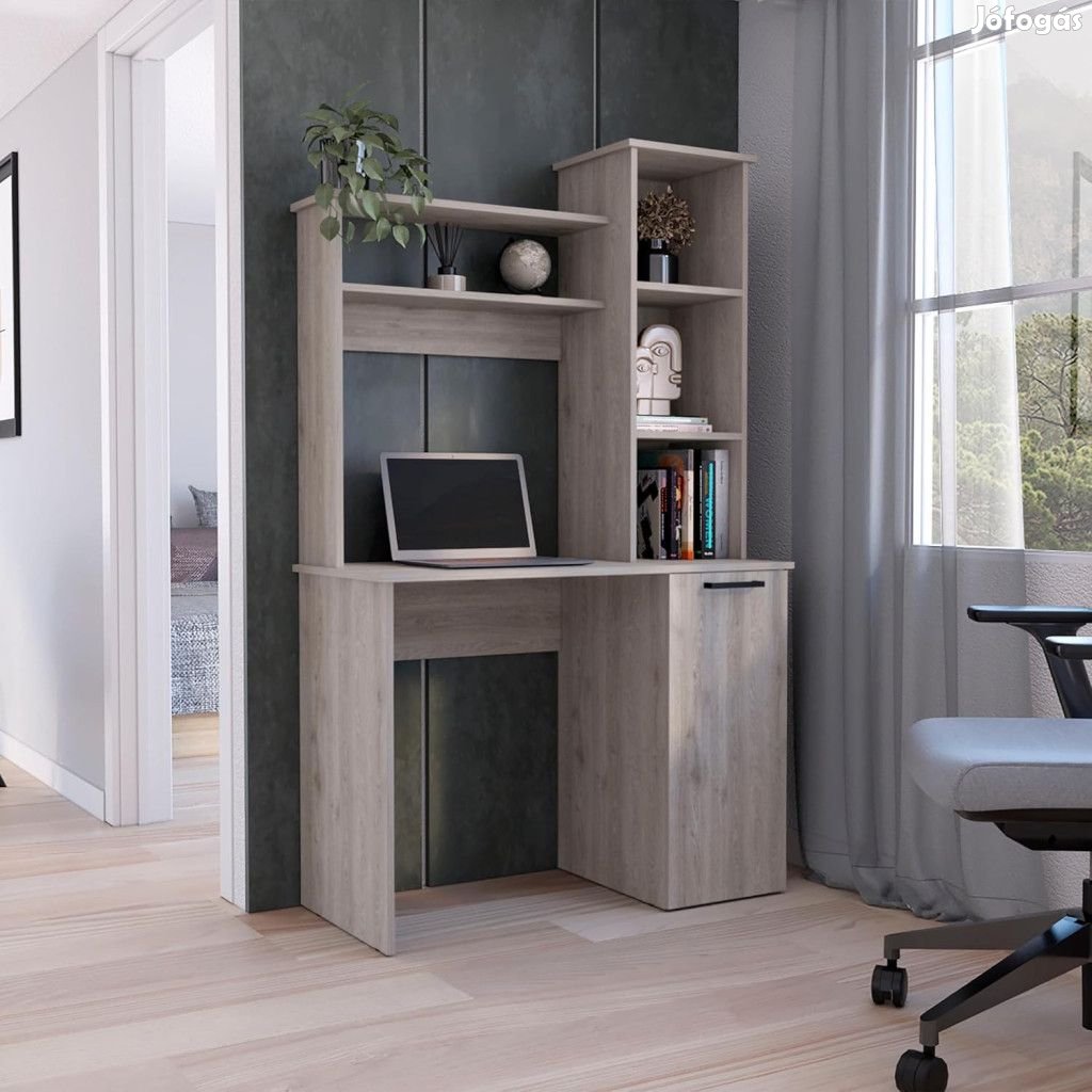 Polcos íróasztal tárolóval 98,5x45,3x162,5cm barna FUR1233-2