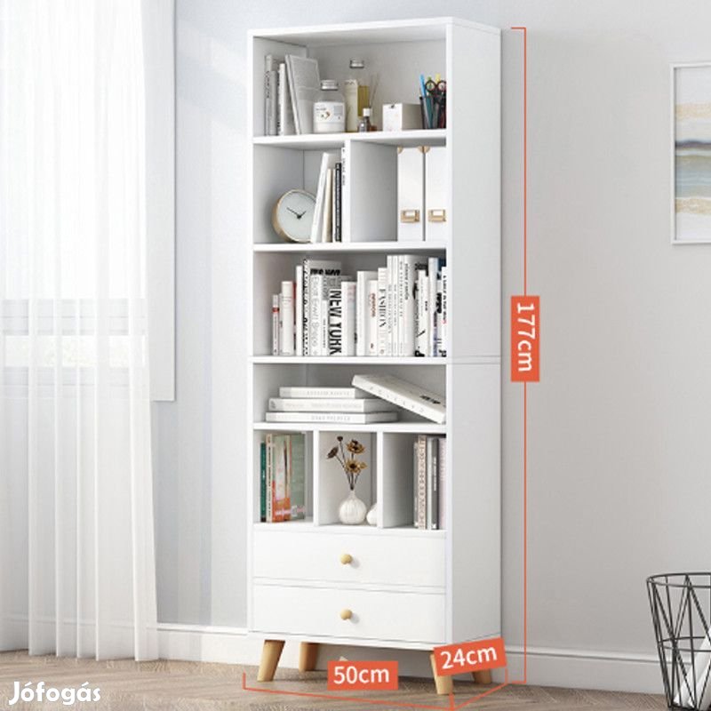 Polcos szekrény 50x24x177cm fehér FUR1836-2