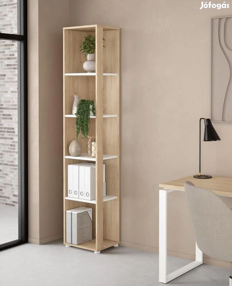 Polcos tároló könyvespolc 36x36x180cm barna KH09-2