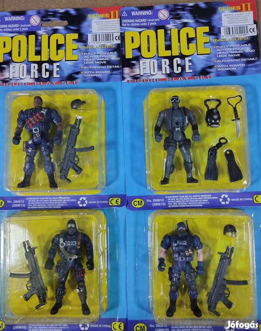 Police force akció figurák retró